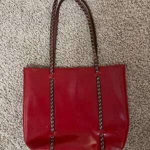 Claudia Genuiine Leather Red Vintage Italian Purse